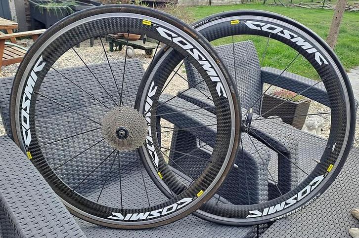 Carbon wielen MAVIC COSMIC m/z cassette/bandjes., Fietsen en Brommers, Overige Fietsen en Brommers, Ophalen