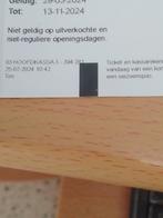 Ticket, Tickets en Kaartjes, Eén persoon, Ticket of Toegangskaart