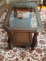 table basse/entièrement en bois + verre, Maison & Meubles, Tables | Tables de salon, 100 à 150 cm, Verre, Comme neuf, Enlèvement