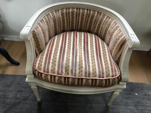 fauteuil Louis XVI, Maison & Meubles, Fauteuils, Comme neuf, Bois, Tissus, Enlèvement