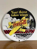 Vintage email bord Coca-Cola, Antiek en Kunst, Ophalen of Verzenden