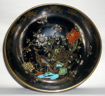 CARLTON WARE KOM DECOR ROCKERY & PHEASANT HORACE WAIN CA1915 beschikbaar voor biedingen