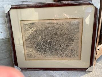 carte géographique de Brugge 1580, Belgique, Frans Hogenberg, Enlèvement, Utilisé