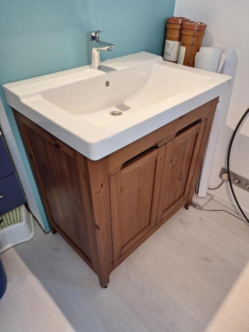 Lavabomeubel met nieuwe mengkraan, Huis en Inrichting, Badkamer | Badkamermeubels, Zo goed als nieuw, Wastafelkast, Minder dan 100 cm