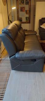 3 en 2 zit zetels in leder met uitklapbare voetenbank, Ophalen, Nieuw