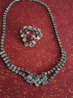 Heel speciaal kleurrijke stenen vintage ketting en brosch, Handtassen en Accessoires, Ophalen of Verzenden, Zo goed als nieuw