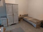 Chambre jeune en pin gris cérusé, Enlèvement, Utilisé, Gris