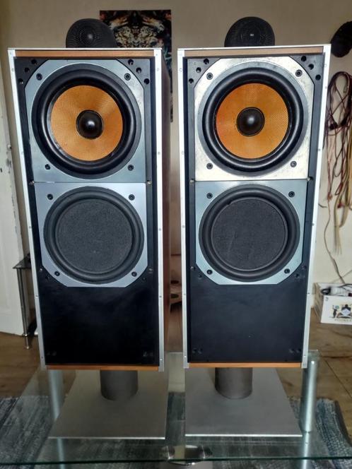 B&W DM 7 origineel (vintage 1978), Audio, Tv en Foto, Luidsprekerboxen, Gebruikt, Front, Rear of Stereo speakers, 120 watt of meer