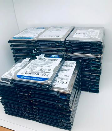 Set van 2,5 - 500 Gb interne harde schijven beschikbaar voor biedingen