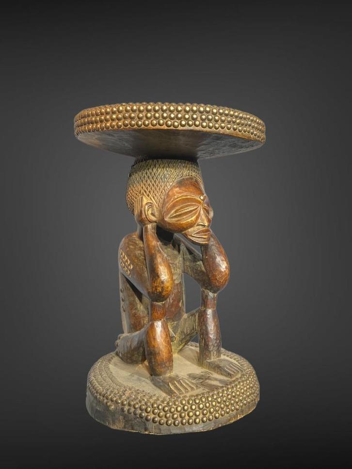 Stopzetting collectie - Magnifieke Chokwé stool - DRC, Antiek en Kunst, Kunst | Niet-Westerse kunst, Ophalen of Verzenden