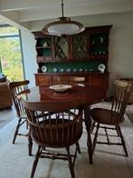 Kast, tafel en 4 stoelen in kerselaar, Antiek en Kunst, Ophalen