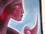 Charles Delporte, doek, La Muse '96, 50 x 40 cm, Antiek en Kunst, Kunst | Schilderijen | Modern, Ophalen
