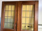 Dubbele massieve binnendeur met glas in lood, Doe-het-zelf en Bouw, Ophalen, 120 cm of meer, Binnendeur, Minder dan 200 cm