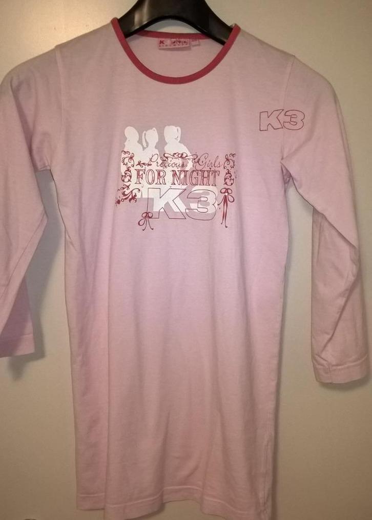 Katoenen roze slaapkleed - K3 - maat 128, Kinderen en Baby's, Kinderkleding | Maat 128, Zo goed als nieuw, Meisje, Nacht- of Onderkleding