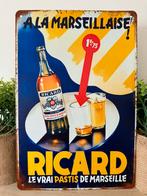Metalen reclamebord Ricard, Verzamelen, Ophalen of Verzenden, Nieuw, Reclamebord