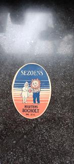 Oud bieretiket seizoens  br Martens Bocholt, Verzamelen, Biermerken, Ophalen of Verzenden