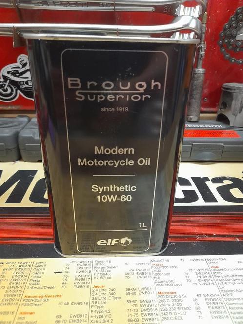 Oude volledig verzegelde oliekan Elf Brough Superior Moto Mo, Verzamelen, Blikken, Zo goed als nieuw, Overige, Overige merken