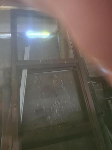Meranti ramen met thermopane glas, Enlèvement, Comme neuf, Verre