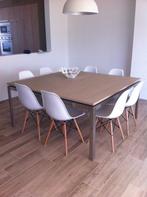 Vierkante tafel (150 cm x 150 cm), Huis en Inrichting, Ophalen, 150 tot 200 cm, Vierkant, Zo goed als nieuw