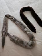 2 mooie sjaals in bont "nerts"., Antiek en Kunst, Antiek | Kleding en Textiel, Ophalen