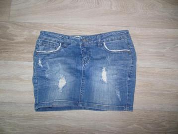 jeans minirokje Only 26 in nieuwstaat, Only, Enlèvement ou Envoi, Bleu, Comme neuf