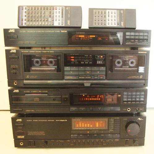 JVC Stereo Met 2 Afstandsbedieningen / Amp CD Cassette Tuner, Audio, Tv en Foto, Stereoketens, Cassettedeck, Cd-speler, Tuner of Radio