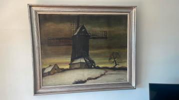 Mooi schilderij in mooi kader vam Urbain Gerlo beschikbaar voor biedingen