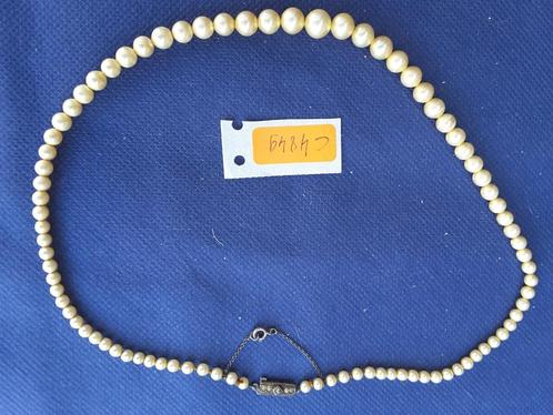 collier de perles 48 cm blanc nacre perle de 4 à 9 mm C4849, Bijoux, Sacs & Beauté, Colliers, Neuf, Synthétique, Blanc, Enlèvement ou Envoi