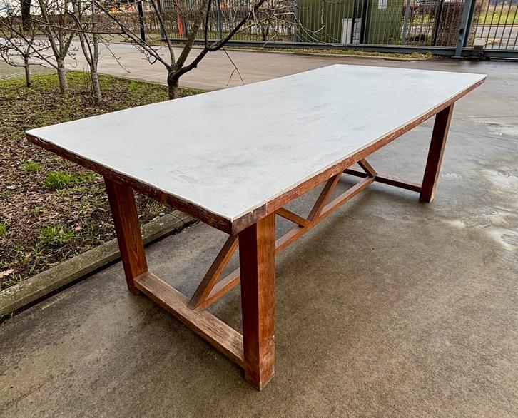 Designtafel in GEONITE (geen mortex), Maison & Meubles, Tables | Tables à manger, Utilisé, 100 à 150 cm, 200 cm ou plus, Cinq personnes ou plus