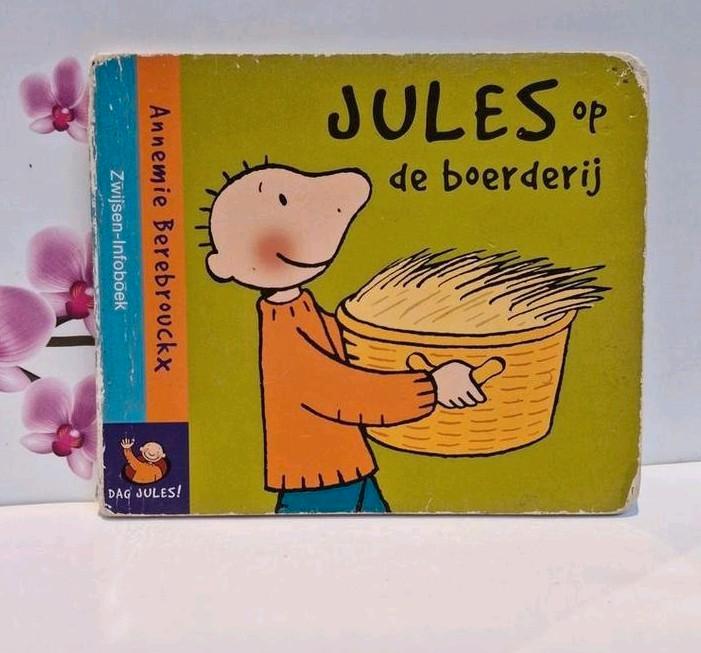 🧡 Boek: Jules op de Boerderij, Livres, Livres pour enfants | 0 an et plus, Utilisé, Livre à déplier, à toucher ou à découvrir