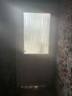 Deur met raam, glas met patroon, Doe-het-zelf en Bouw, Ophalen, Gebruikt, 80 tot 100 cm, Buitendeur