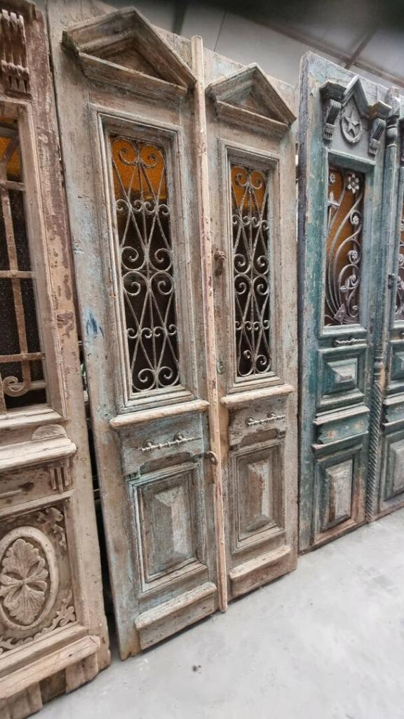 ANTIEKE DUBBELE DEUR 108X260 CM, Antiek en Kunst, Antiek | Woonaccessoires, Ophalen of Verzenden