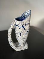 Vase bleu blanc, Moins de 50 cm, Enlèvement ou Envoi, Utilisé, Autres matériaux
