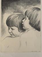 Litho Louis Buisseret - « Les jumeaux » (1926), Antiquités & Art, Art | Lithographies & Sérigraphies, Enlèvement ou Envoi