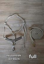 2 delige set touwhalster + teugels beige/bruin, Enlèvement, Comme neuf