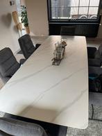 Stenen eettafel (marmer look), Huis en Inrichting, Tafels | Eettafels, Ophalen, Zo goed als nieuw