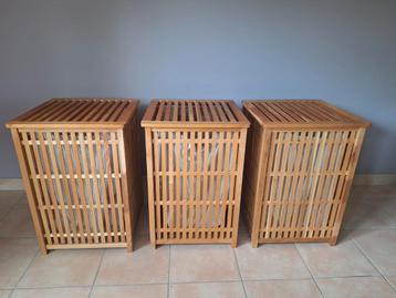 Houten wasmand, houten linnen bak 45 x45 x 68, Enlèvement, Comme neuf