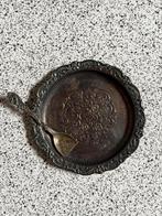 Klein verzilverd schaaltje met lepeltje, Antiek en Kunst, Antiek | Zilver en Goud, Ophalen of Verzenden
