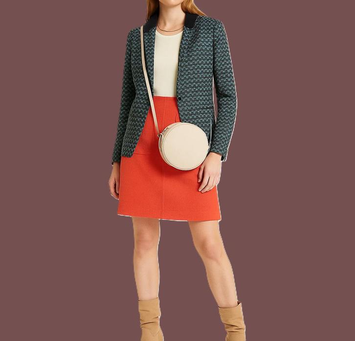 wollen rok van Marc Cain maat 38, Kleding | Dames, Rokken, Zo goed als nieuw, Maat 38/40 (M), Oranje, Knielengte, Ophalen of Verzenden