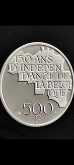 Zilveren munt 500 francs belge 1830 1985, Postzegels en Munten, Munten | België, Zilver, Zilver
