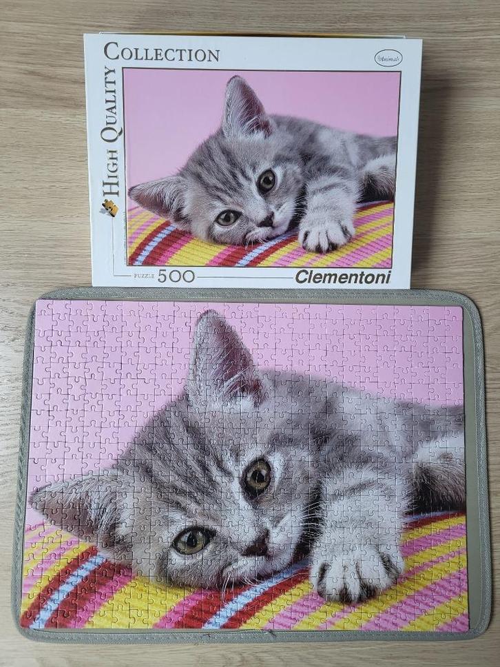 Clementoni Kat Puzzel, Hobby en Vrije tijd, Denksport en Puzzels, Zo goed als nieuw, Legpuzzel, 500 t/m 1500 stukjes, Ophalen of Verzenden