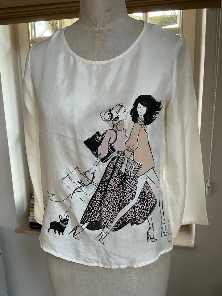 Bloes van zijde ,Elisabetta Franchi,maat S, Kleding | Dames, Blouses en Tunieken, Gedragen, Maat 36 (S), Ophalen of Verzenden
