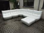 Modulaire witte lederen designzetel- 6 delen (Ligne Roset), Ophalen, Zo goed als nieuw, Leer, Ligne- Roset stijl