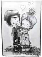 „Love is” 2 vintage posters 💑 deco kinderkamer 57x40 cm, Ophalen of Verzenden, Zo goed als nieuw, Wanddecoratie