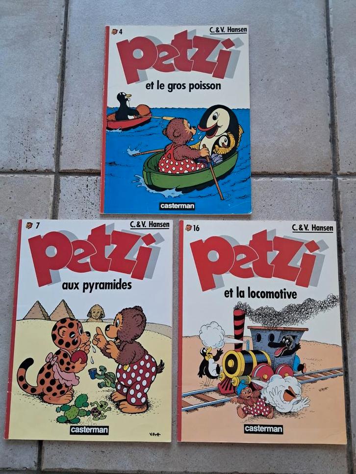 Lot de 3 BD fines Petzi, Livres, BD, Utilisé, Plusieurs BD, Enlèvement ou Envoi