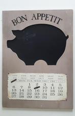 Prachtig memobord met kalender / varken, Comme neuf, Enlèvement, Tableau noir