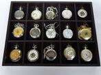 A6077. Unieke collectie van 16 zakhorloges inclusief opbergb, Ophalen of Verzenden