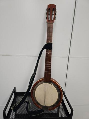 Antieke gitaarbanjo te koop, Musique & Instruments, Instruments à corde | Banjos, Enlèvement ou Envoi, Comme neuf, Banjo