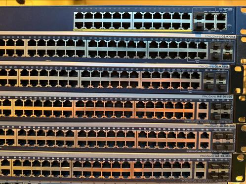 Professioneel Netwerklot (17 toestellen) switches,…., Computers en Software, Netwerk switches, Zo goed als nieuw, Ophalen