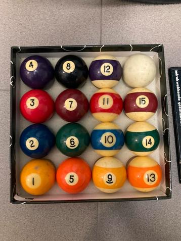 Set biljartballen, Enlèvement, Comme neuf, Queue ou Boules